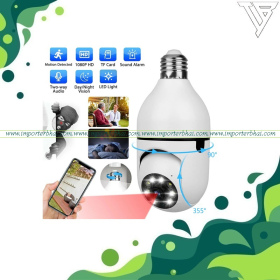 ​​​​​​​Onvif wifi bulb dual IR led working with NVR ultra hd Ai 2mp smart baby monitor auto tracking ip pt two way audio cp surveillance cctv camera CareCam Pro